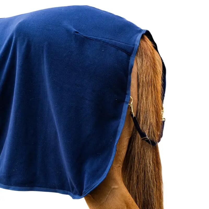 Zweetdeken fleece heavy met nek marine 125-5'9 7/7