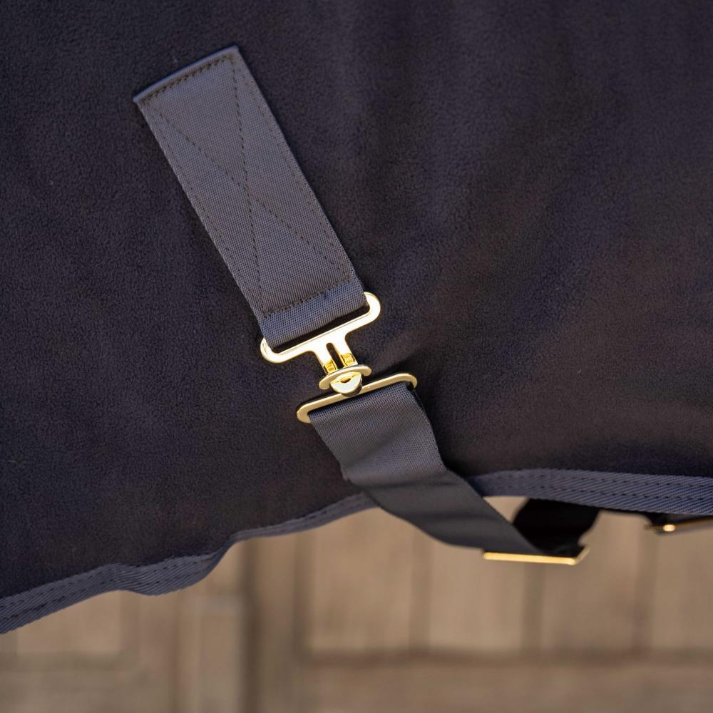 Zweetdeken fleece heavy met nek marine 125-5'9 4/7