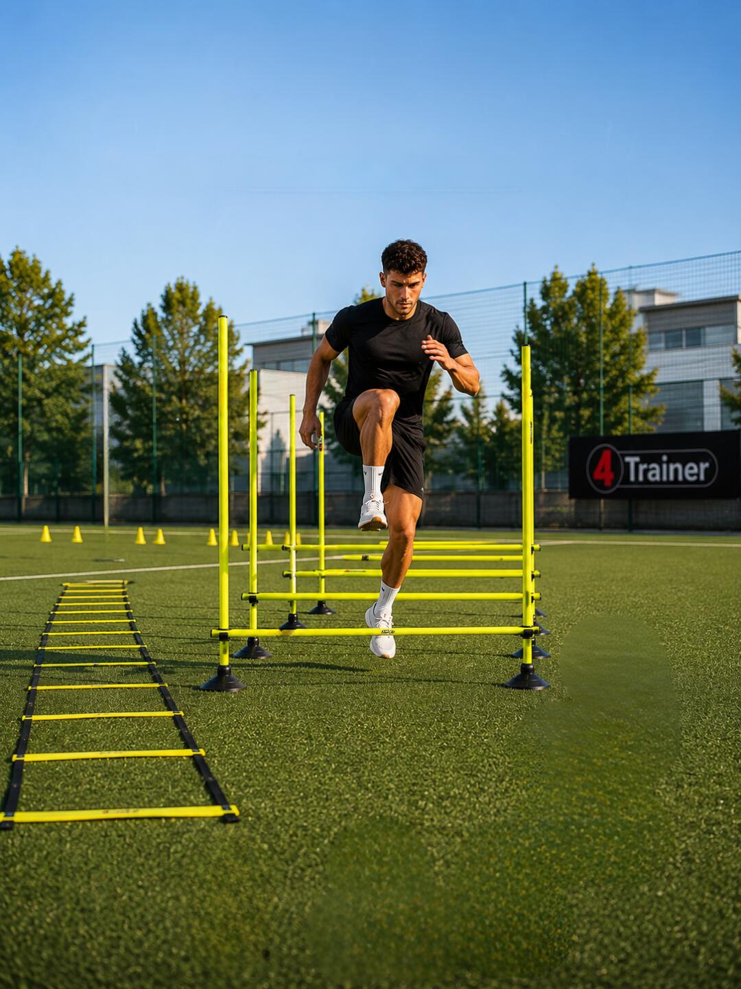 KIT PLIOMÉTRIE AJUSTABLE  - 9 Jalons Démontables 180cm - 4TRAINER 8/8