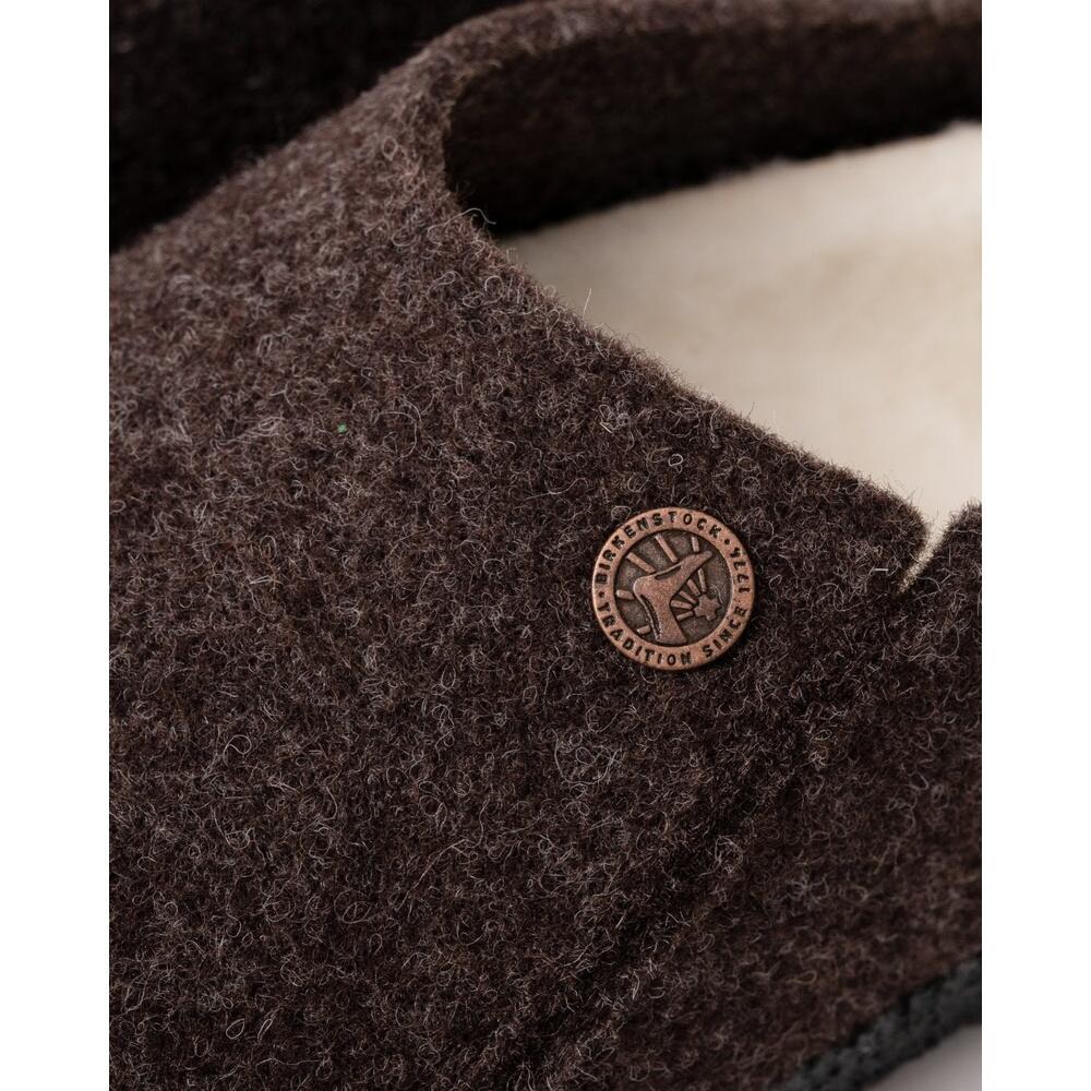 Męskie muły Birkenstock Zermatt Shearling brązowe regular 1016570 4/8
