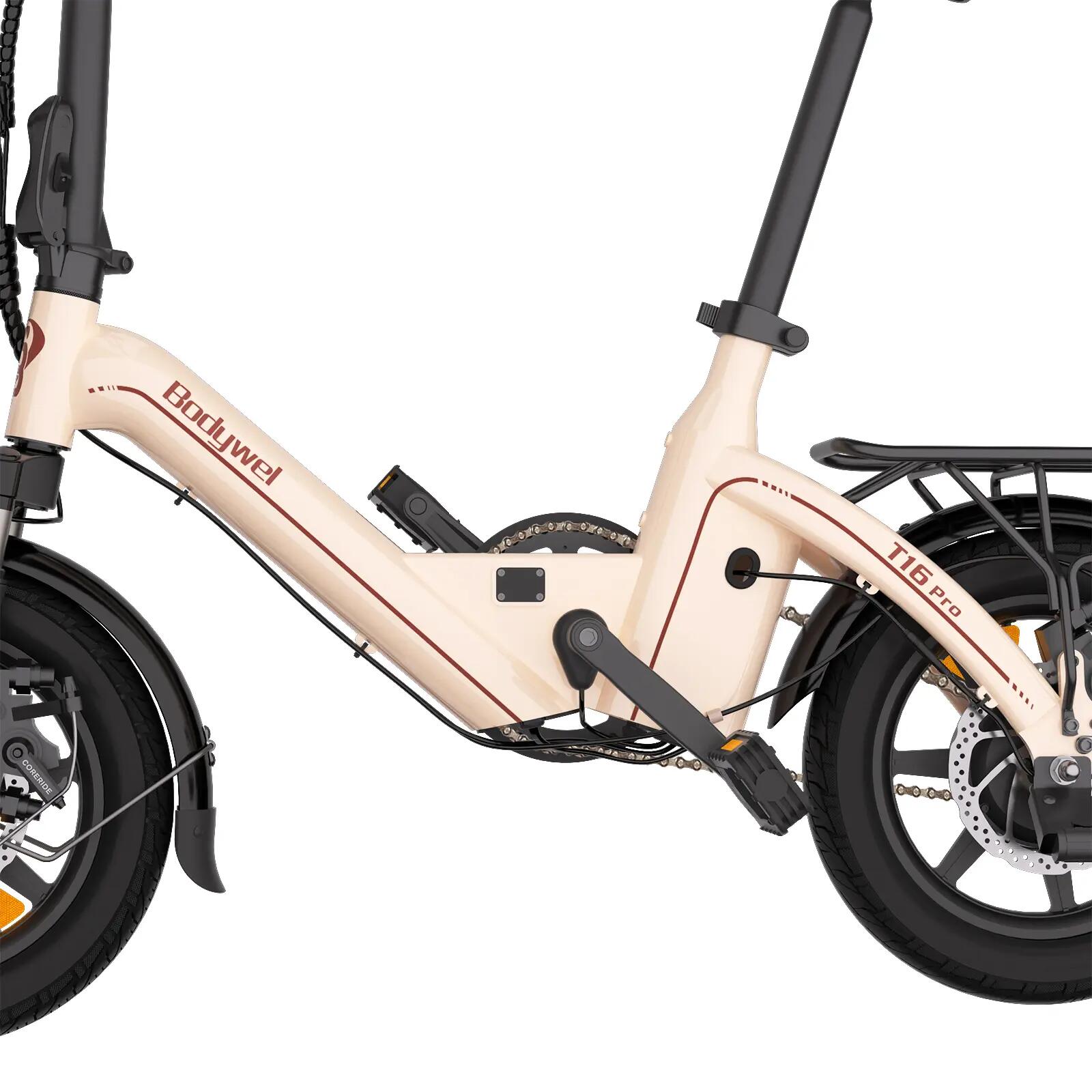 E-Bike dobrável BODYWEL T16PRO motor 250W bateria 36V 7.8Ah 4/7