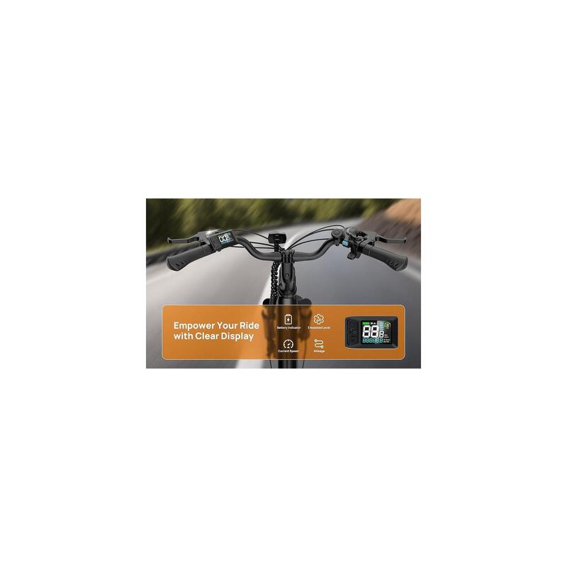 E26 bicicletă electrică pentru adulți, baterie 48V 10.4Ah și roți de 26 de inci