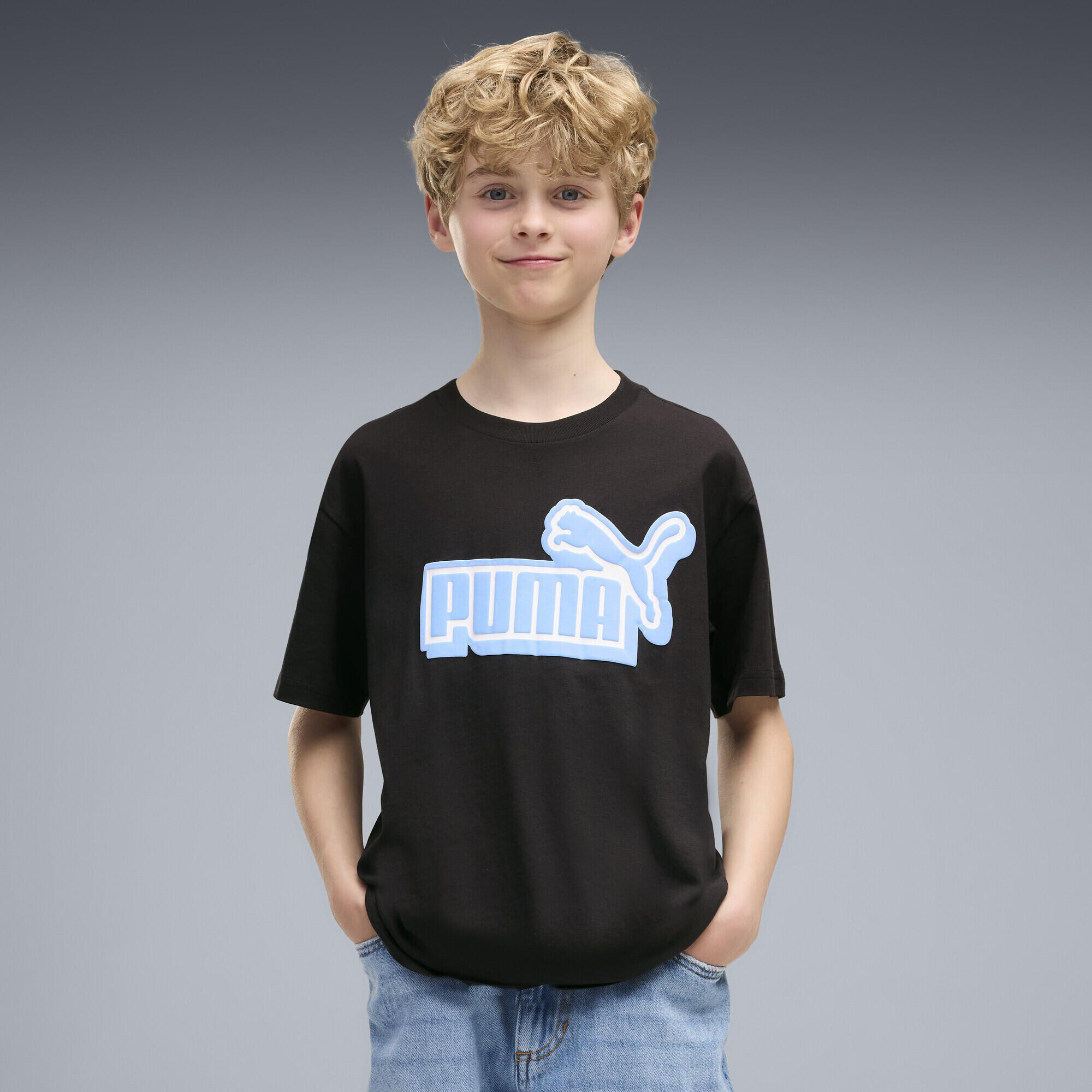 T-shirt infantil gráfico relaxado Essentials Logo Lab PUMA 2/5