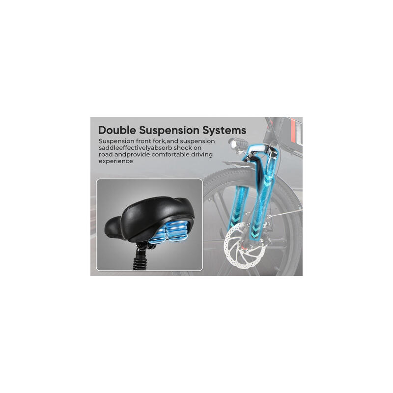 20LVXD30-II bicicletă electrică pentru adulți, baterie 48V 10Ah, roți 20".