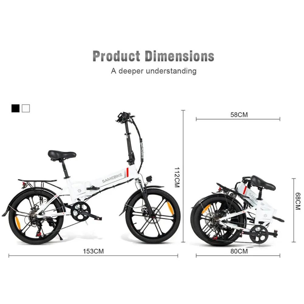 Bicicleta elétrica urbana 20LVXD30-II 250W 48V10Ah 20 polegadas 3/10
