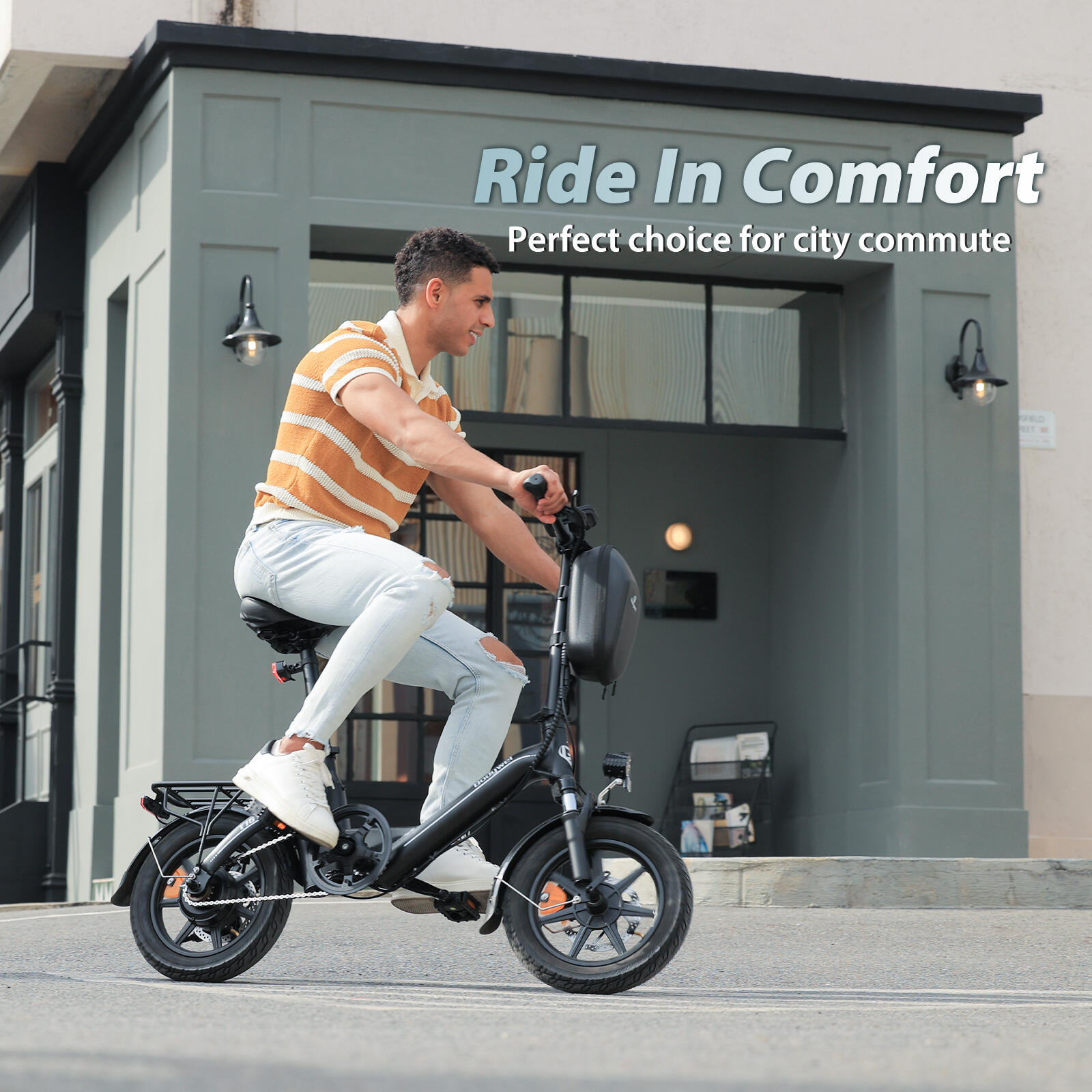 Elektrische fiets voor volwassenen Bodywel T16Pro, met een bagagedrager 11/12