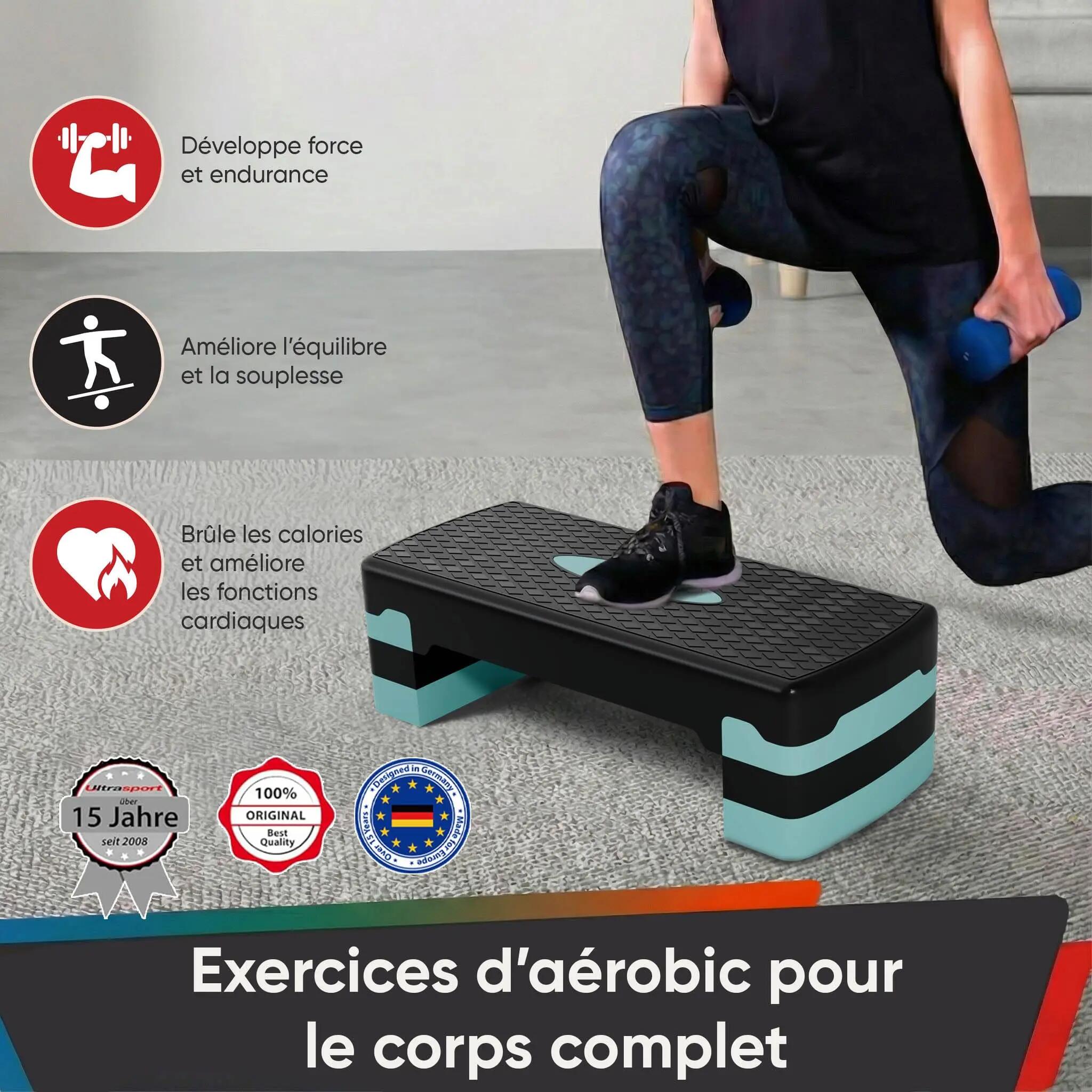 Step Aerobic I Antislip, Instelbaar op 3 Niveaus I Stepper Fitness Appartement 4/6