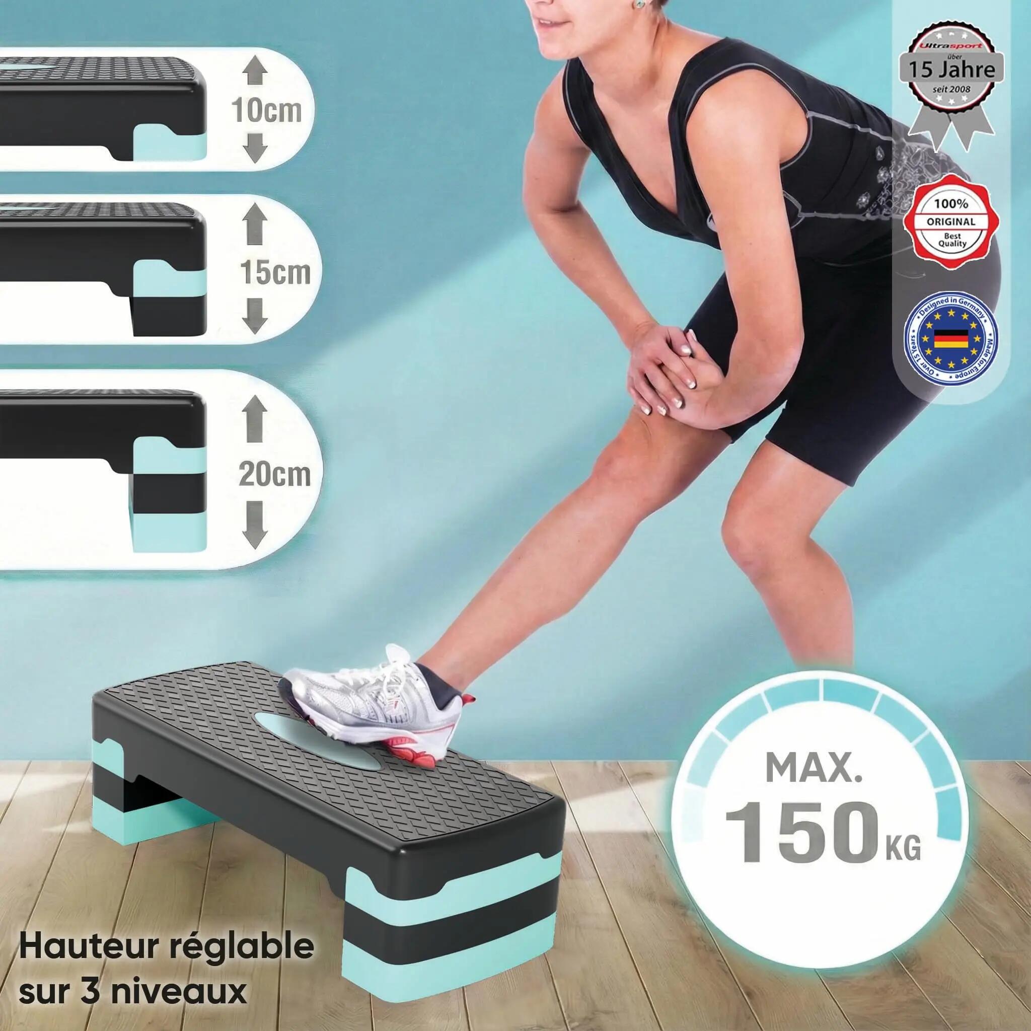 Step Aerobic I Antislip, Instelbaar op 3 Niveaus I Stepper Fitness Appartement 3/6