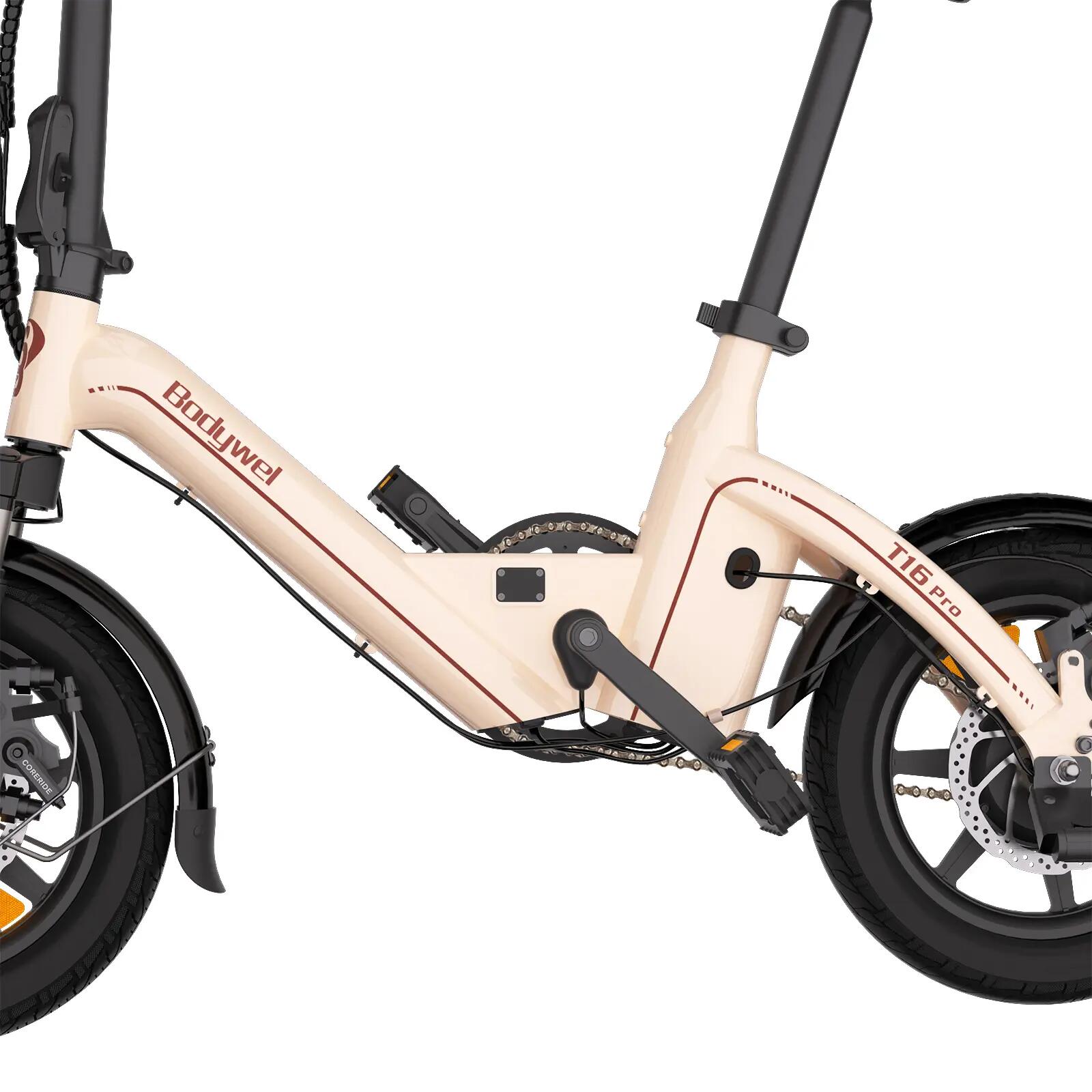E-Bike dobrável BODYWEL T16PRO motor 250W bateria 36V 7.8Ah 4/7
