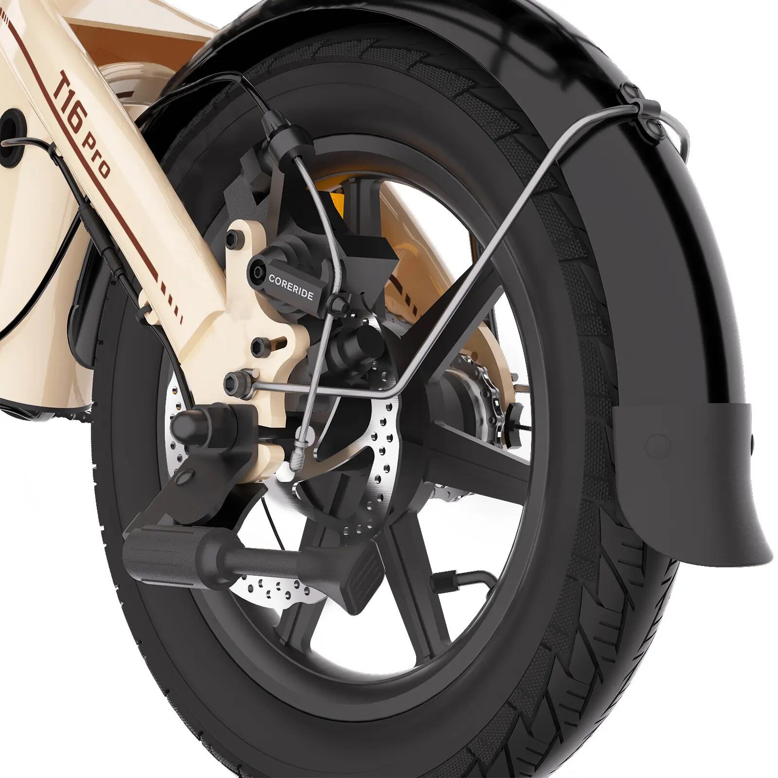 E-Bike dobrável BODYWEL T16PRO motor 250W bateria 36V 7.8Ah 3/7