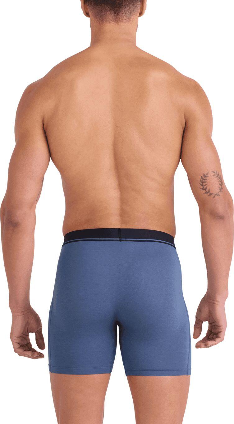 Boxer Saxx Essential Cotton Brief Fly Grigio/Blu/Marrone Uomo (Confezione da 3) 3/4