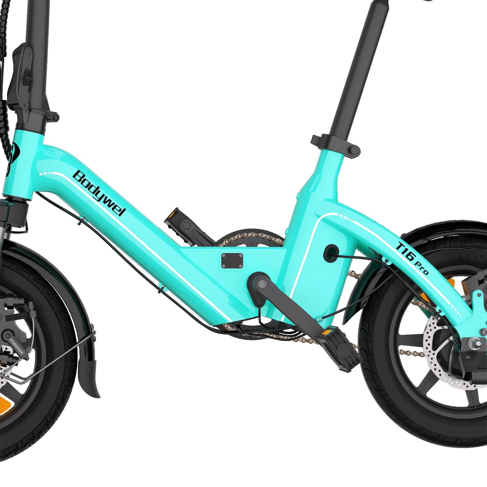 Opvouwbare E-Bike BODYWEL T16PRO 250W motor 36V 7.8Ah accu 4/7