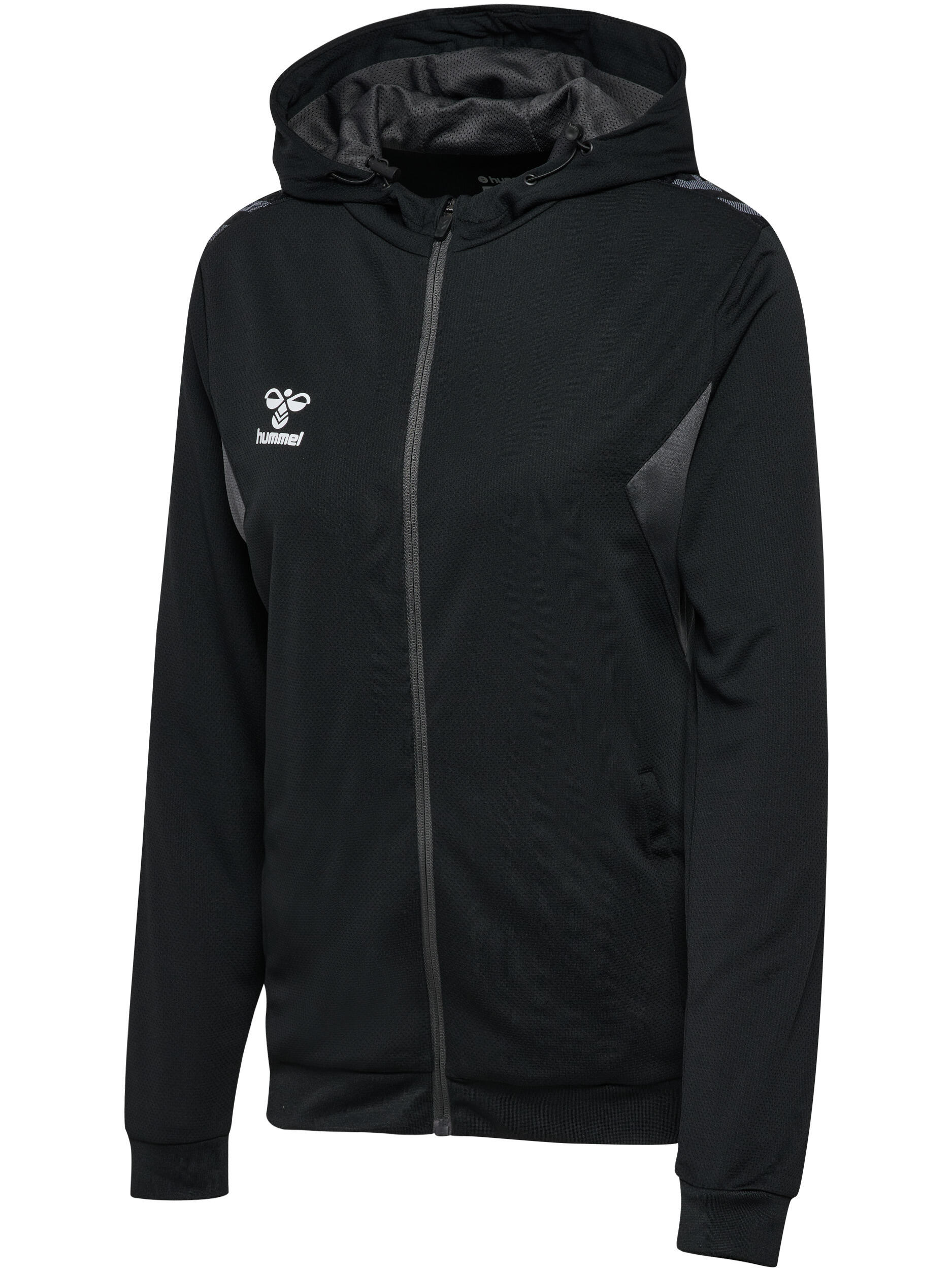 Damska bluza dresowa z kapturem zapinana na zamek Hummel Authentic