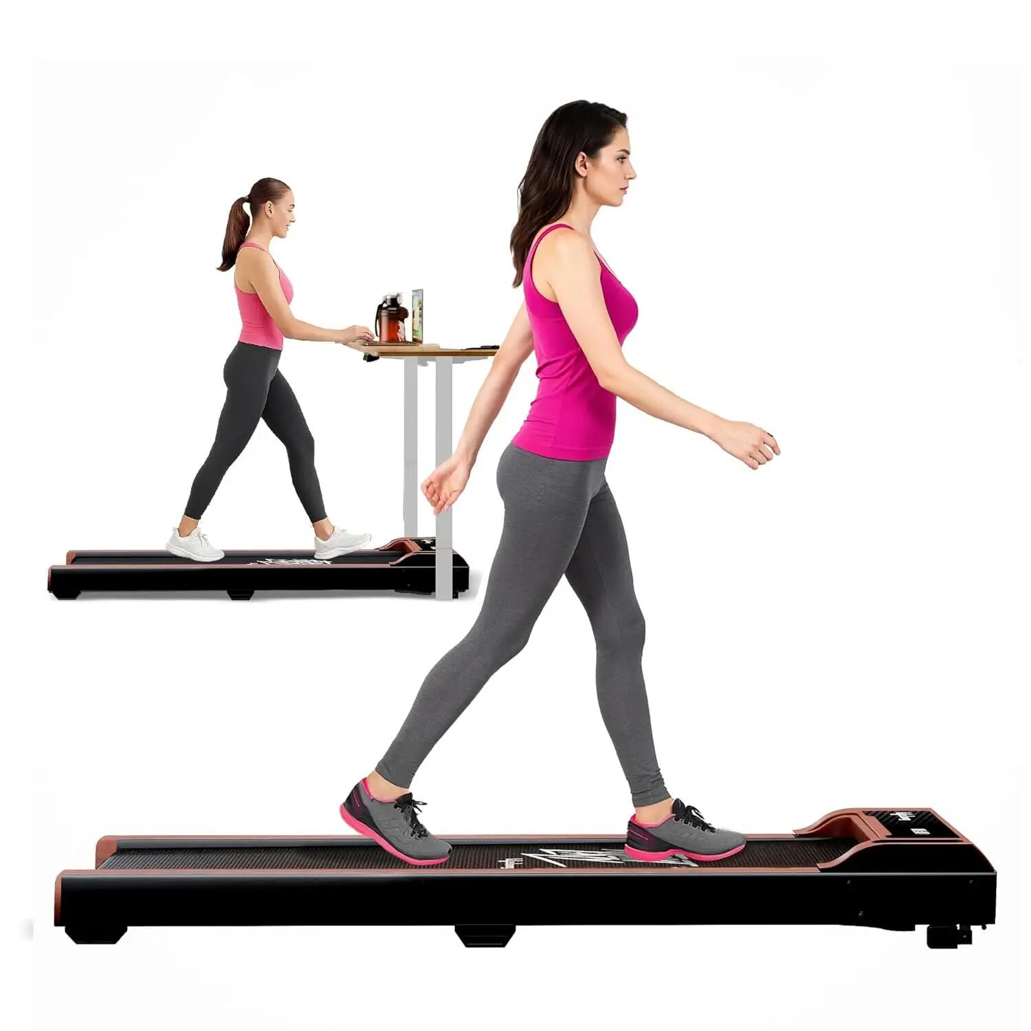 Lifelong Walking Pad Treadmill | 3 HP Motor | 2-Level Manual Incline | LED Display | Foldable Design | Remote Control | 110 Kg Capacity | 8 Km/h Speed | Home Fitness Walking Machine LLTM182 -  1