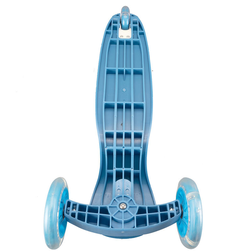 Trotineta cu 3 roti Rys Blue, roti luminoase, albastru