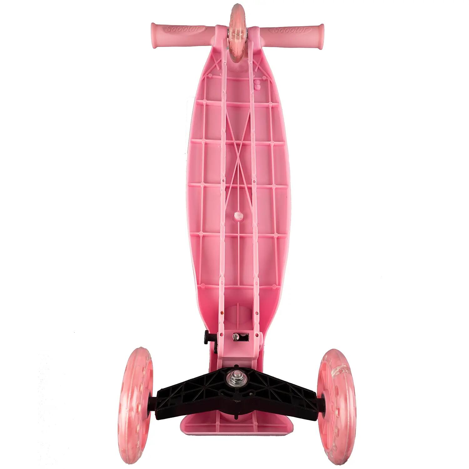 Trotineta Funride cu roti luminoase, roz 8/8