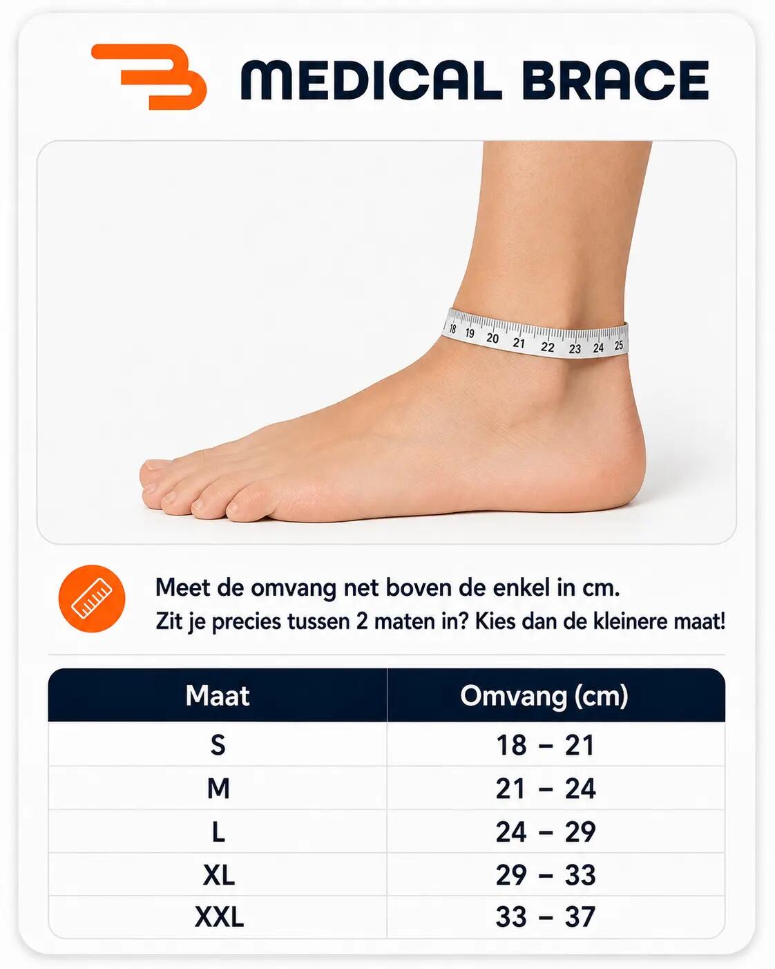 Medical Brace Enkelbrace met Strapping 4/4