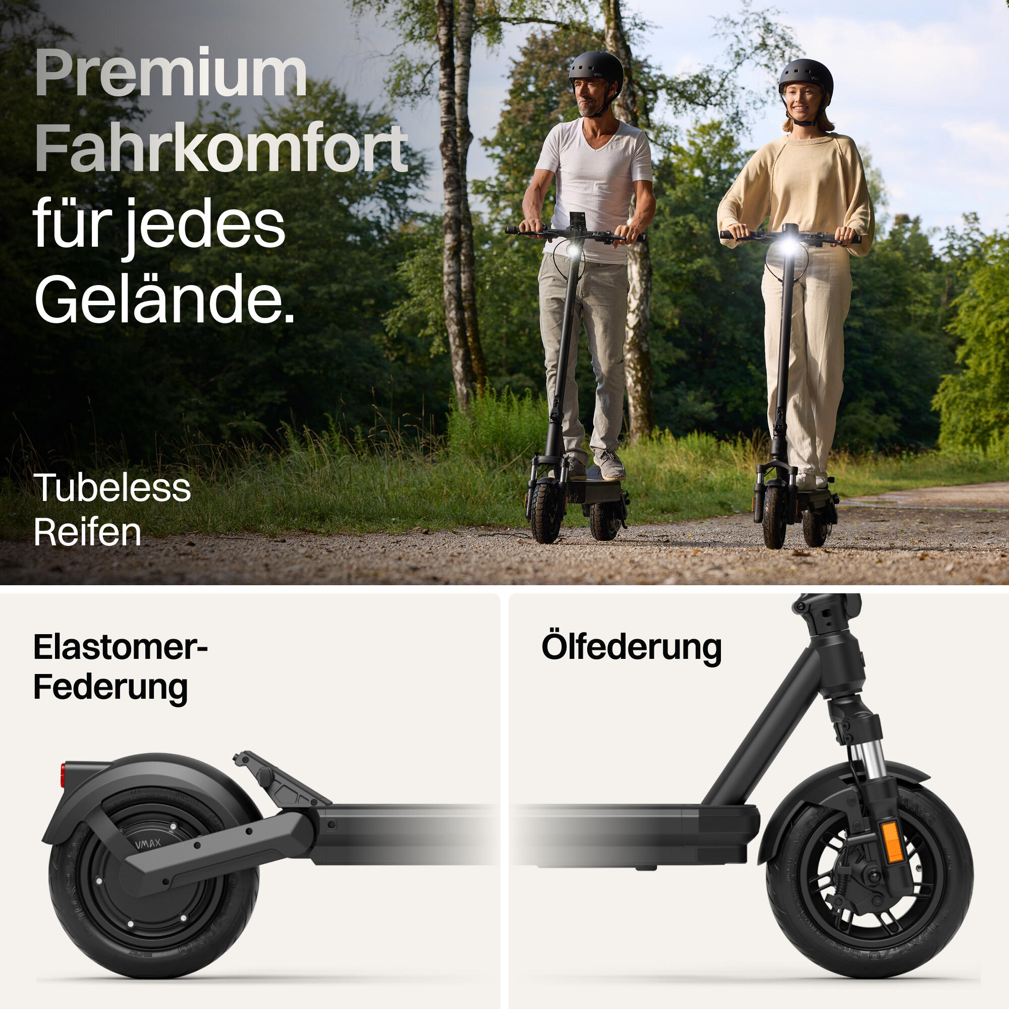 VMAX NEW VX2 Gear E-Scooter – 80 km Reichweite, Straßenzulassung, vollgefedert, 5/8