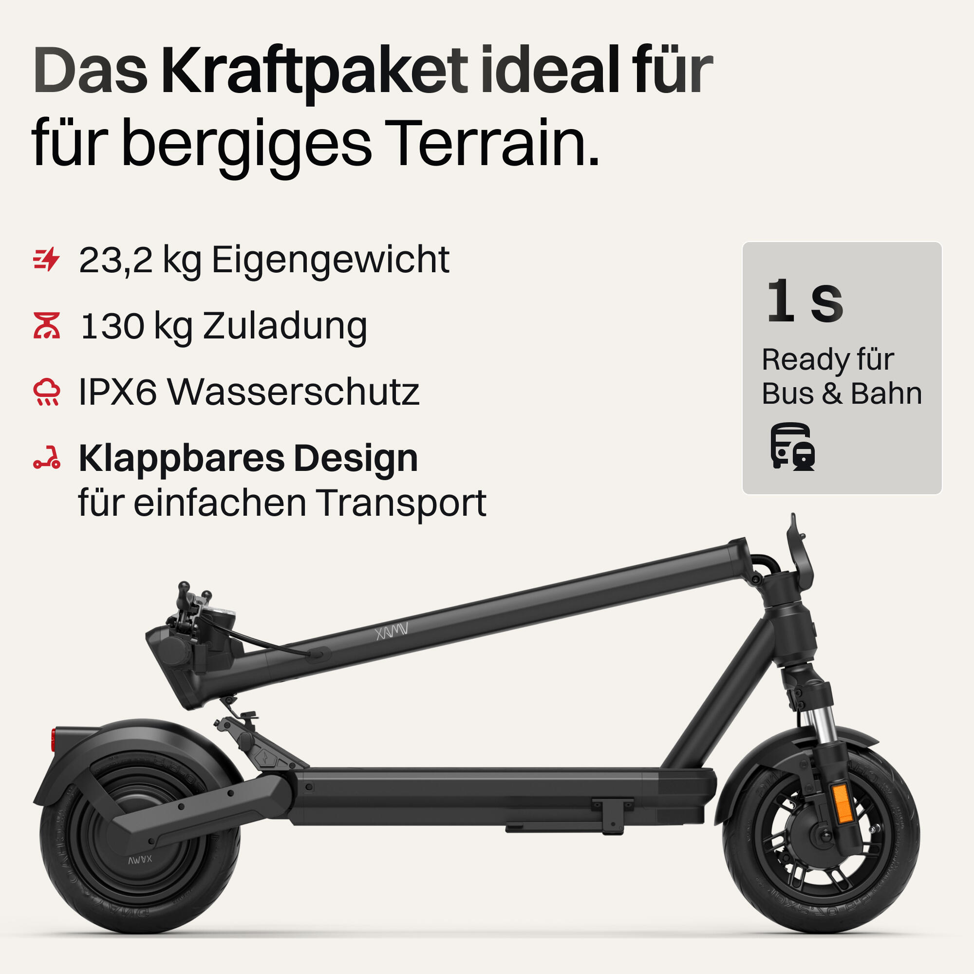 VMAX NEW VX2 Gear E-Scooter – 80 km Reichweite, Straßenzulassung, vollgefedert, 4/8