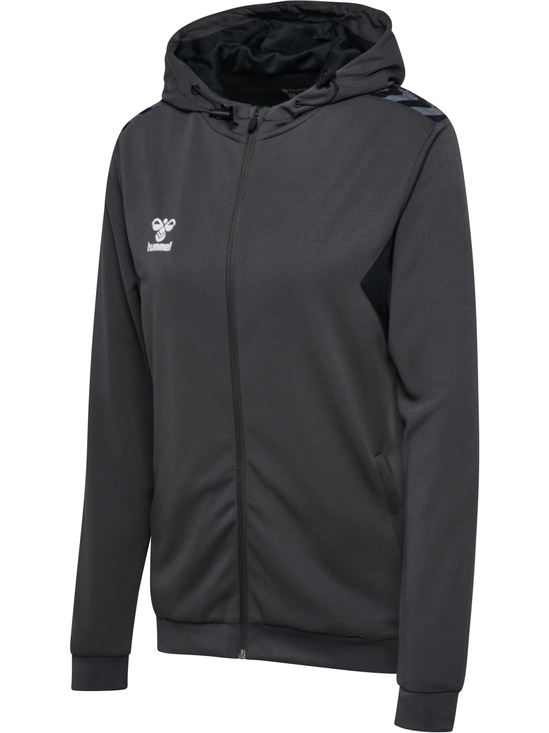 Damska bluza dresowa z kapturem zapinana na zamek Hummel Authentic