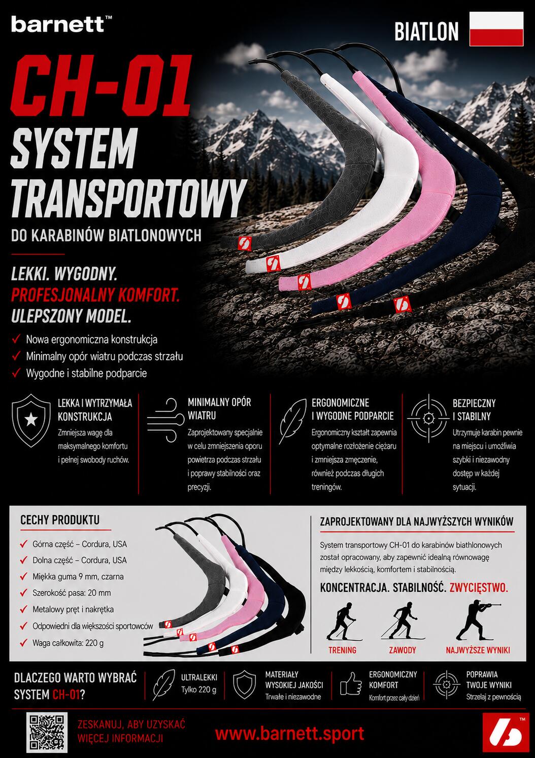 Imbracatura biathlon CH-01, nera 6/6
