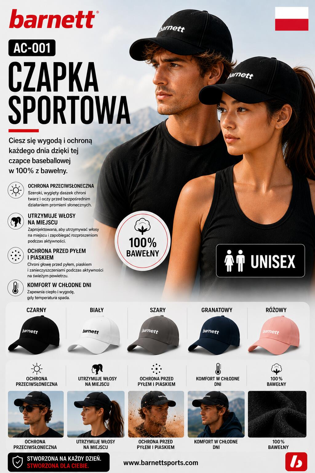 AC-001 CORE Cap - Berretto da Baseball, Rosa 5/5