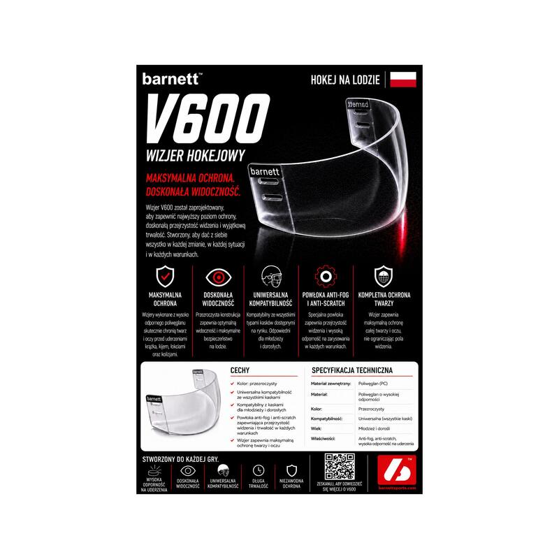  Vizor pentru hochei V600