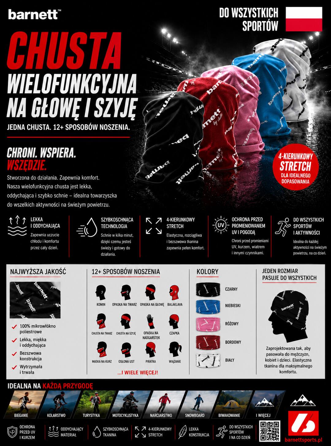 Bandana Marsala Warme, lichtgewicht en ademende bandana 5/5