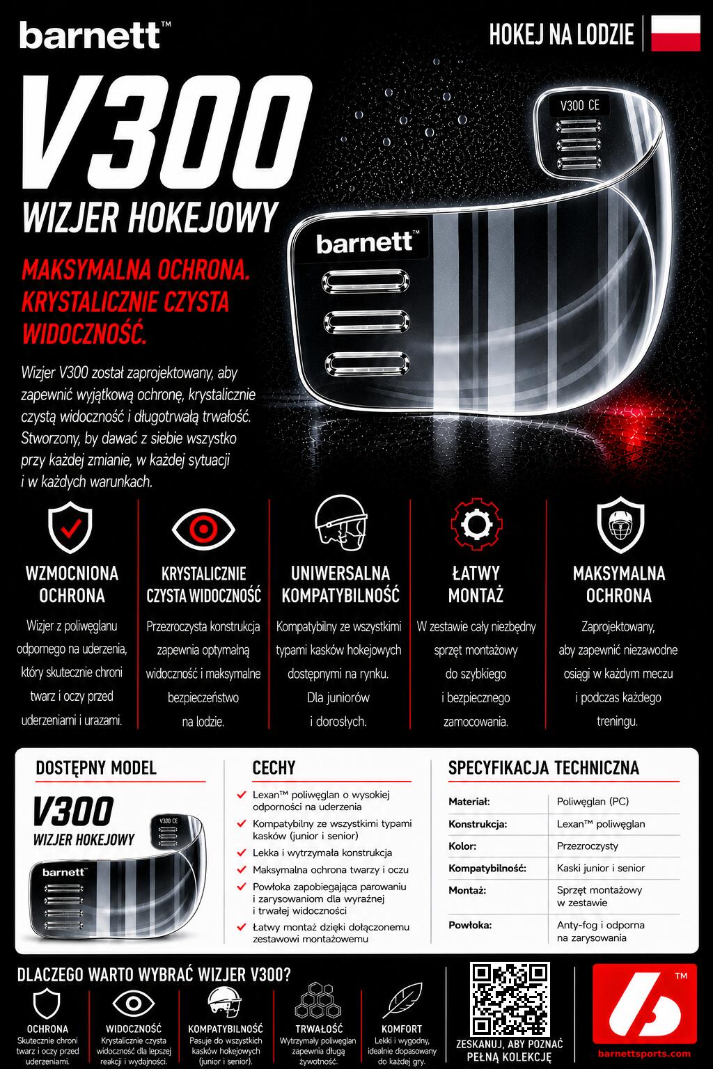 V300 Eishockey-Visier 5/5
