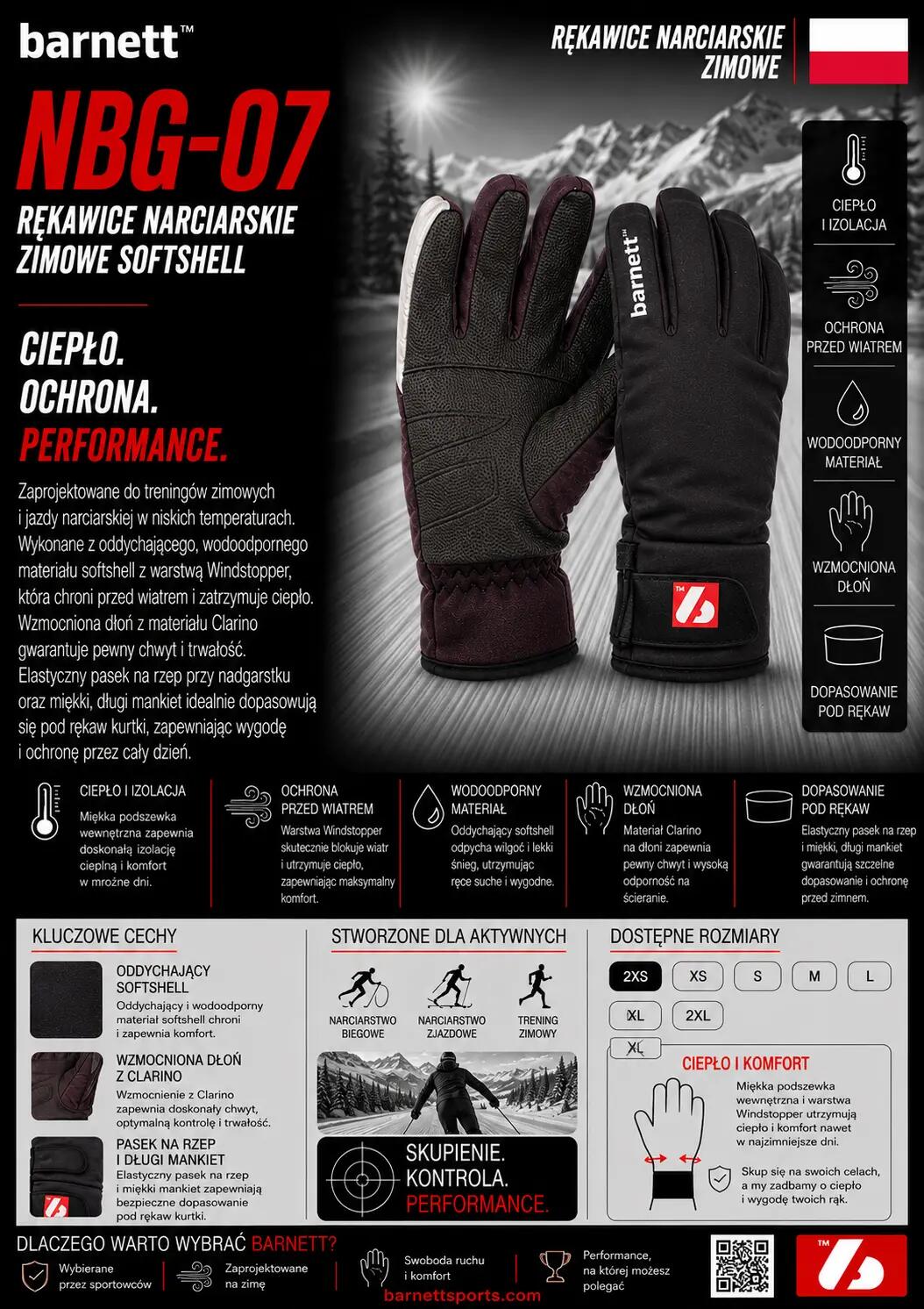 NBG-07 Gants hiver pour la pratique du ski et vélo 7/7