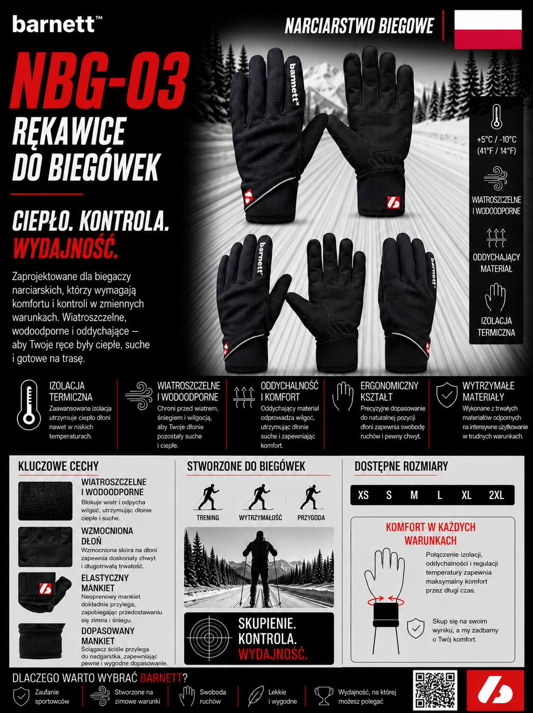 Guantes de esquí de fondo NBG-03 7/7