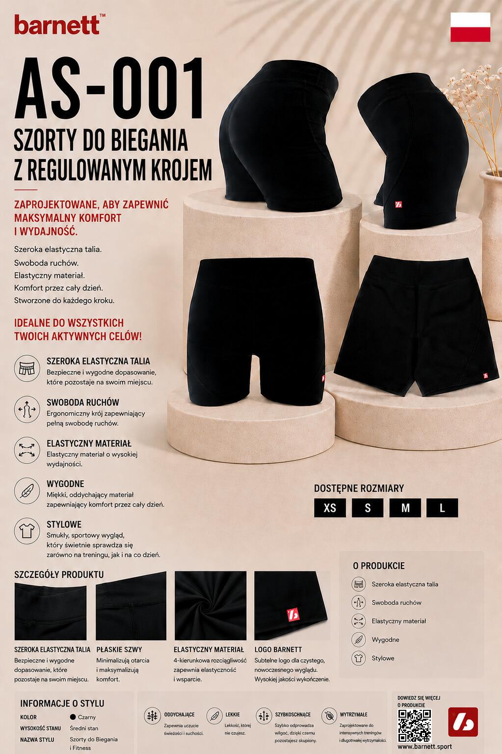 AS-001 Hardlopen en Fitness Shorts Zwart 7/7
