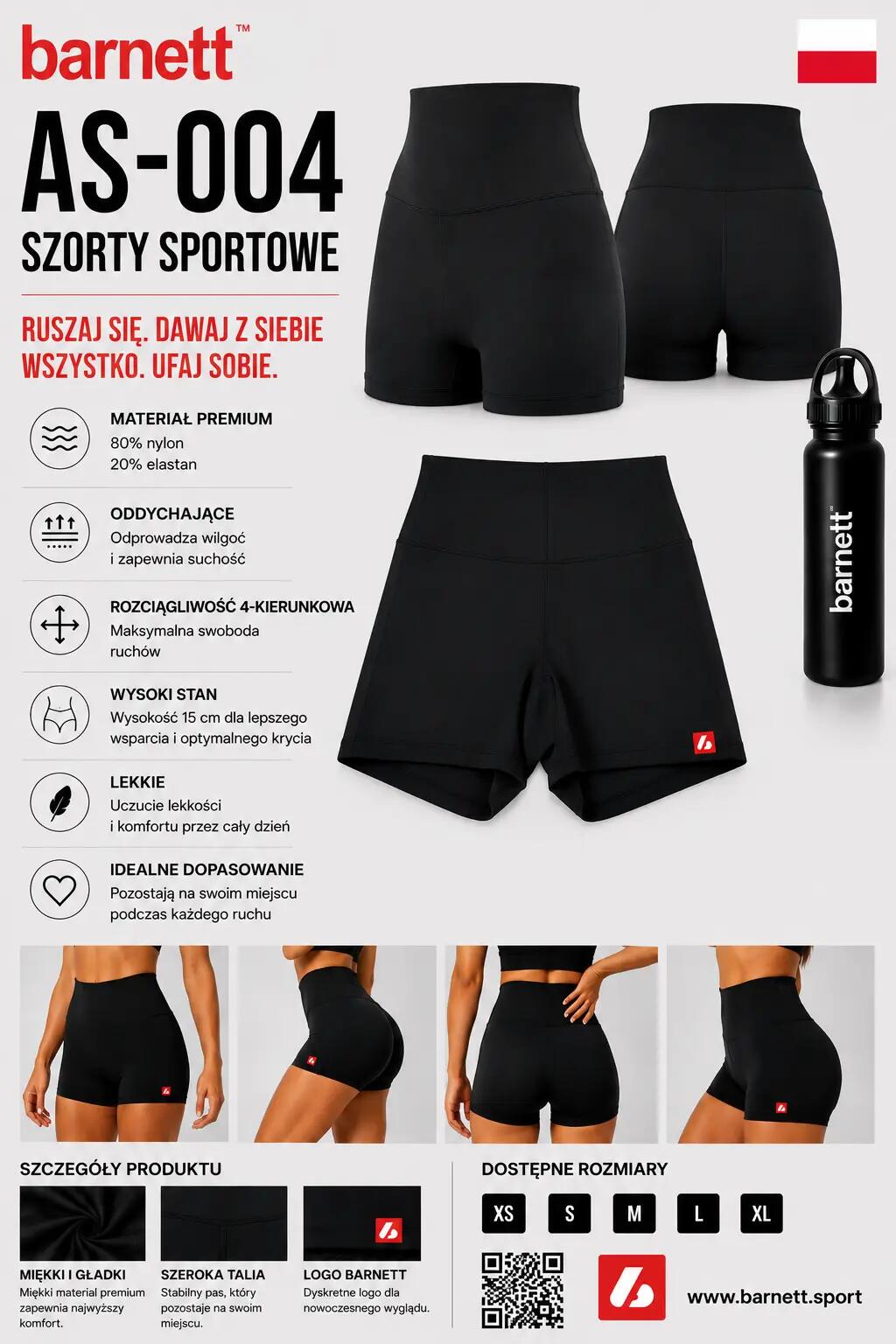 AS-004 Sportshorts Schwarz 6/6