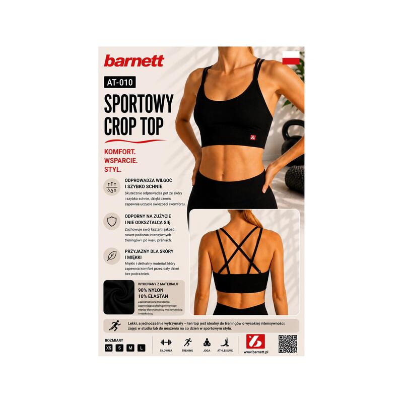 AT-010 TOP sport - Sutien sport, Negru