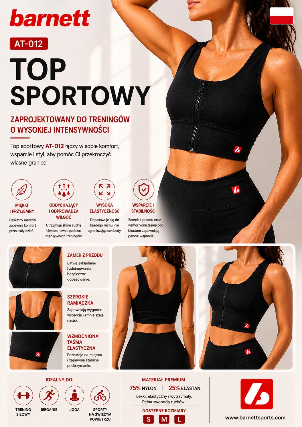 AT-012 TOP Sport - TOP Sportowy, Czarny 4/4