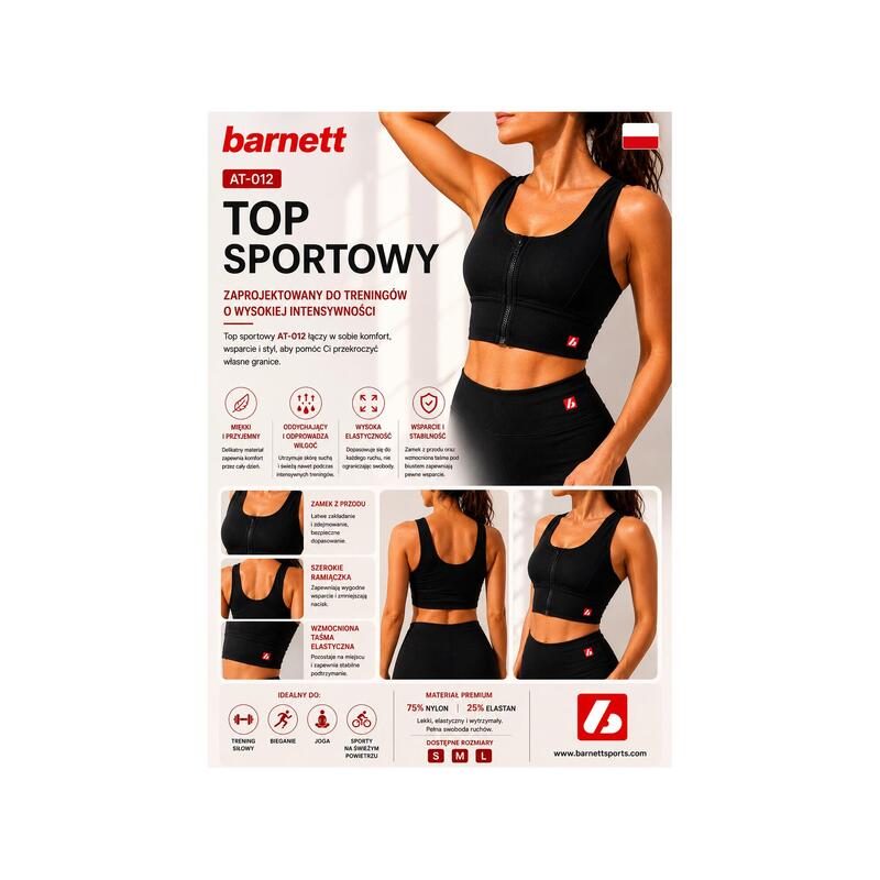 AT-012 TOP sport - Sutien sport, Negru