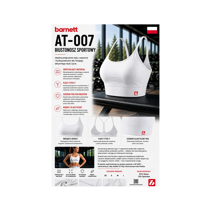 AT-007 TOP sport - Sutien sport, Negru