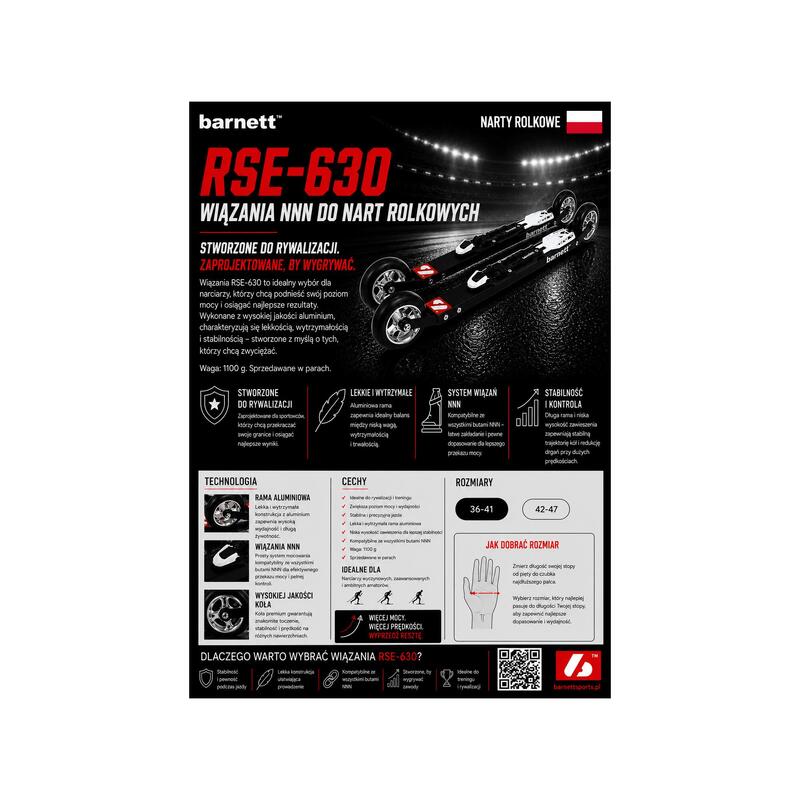RSE-630 fixări NNN pentru schiuri cu roți, NEGRU, mărime 36-41