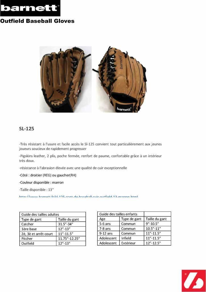 guanto da baseball in pelle RH SL-125 4/4