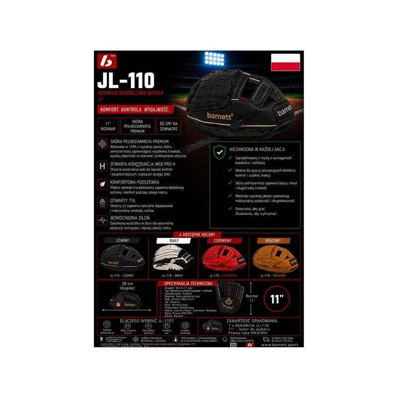  mănușă de baseball din piele RH SL-110