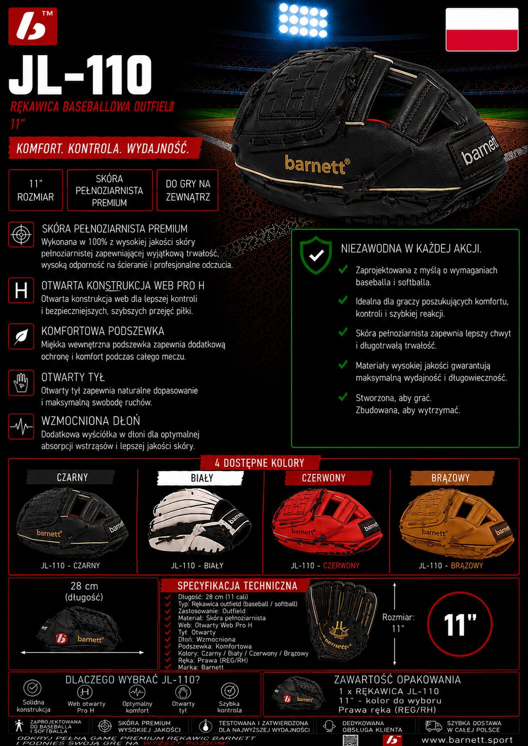 Einweihungs-Baseballhandschuh REG JL-110 7/7