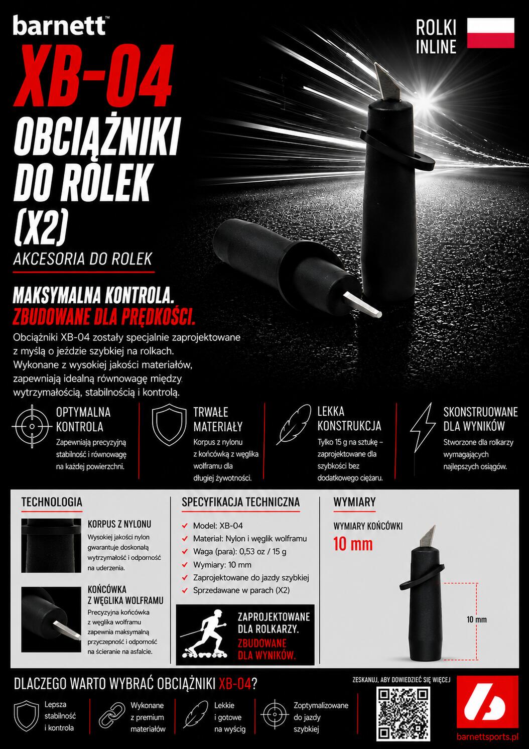 Kosze na narty na kółkach XB-04, 10 mm, (X2) 4/4