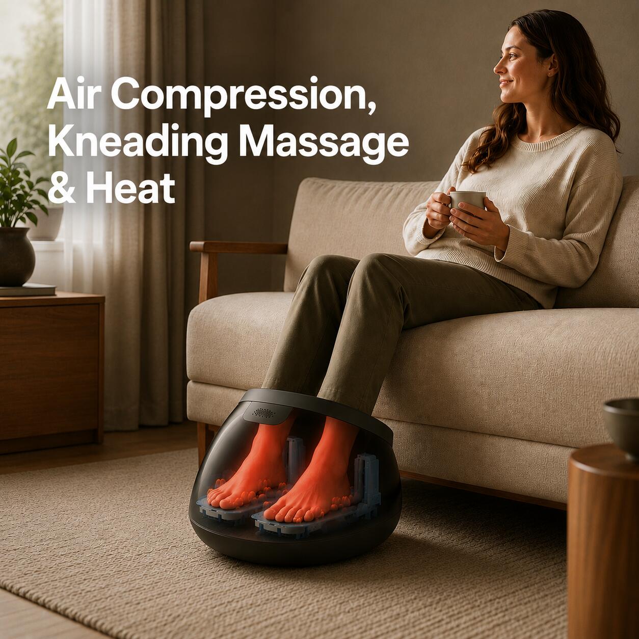 Appareil de massage des pieds Shiatsu - Compression d'air et chaleur infrarouge 6/7