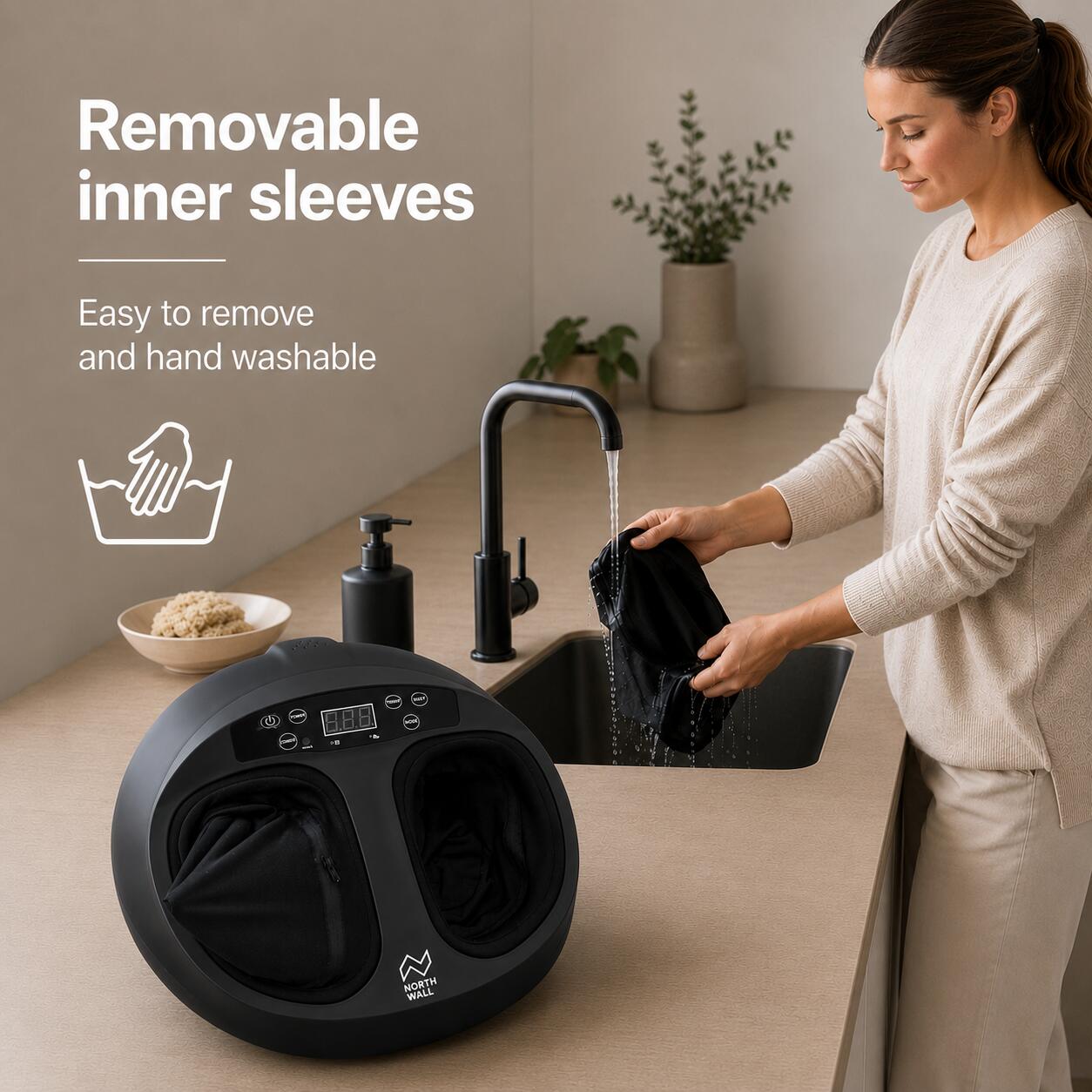 Appareil de massage des pieds Shiatsu - Compression d'air et chaleur infrarouge 4/7