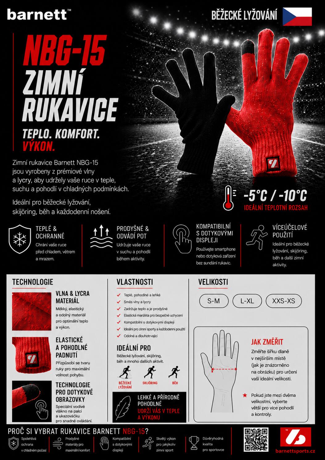 NBG-15 Rekawice welniane zimowe -5° /-10° 7/7