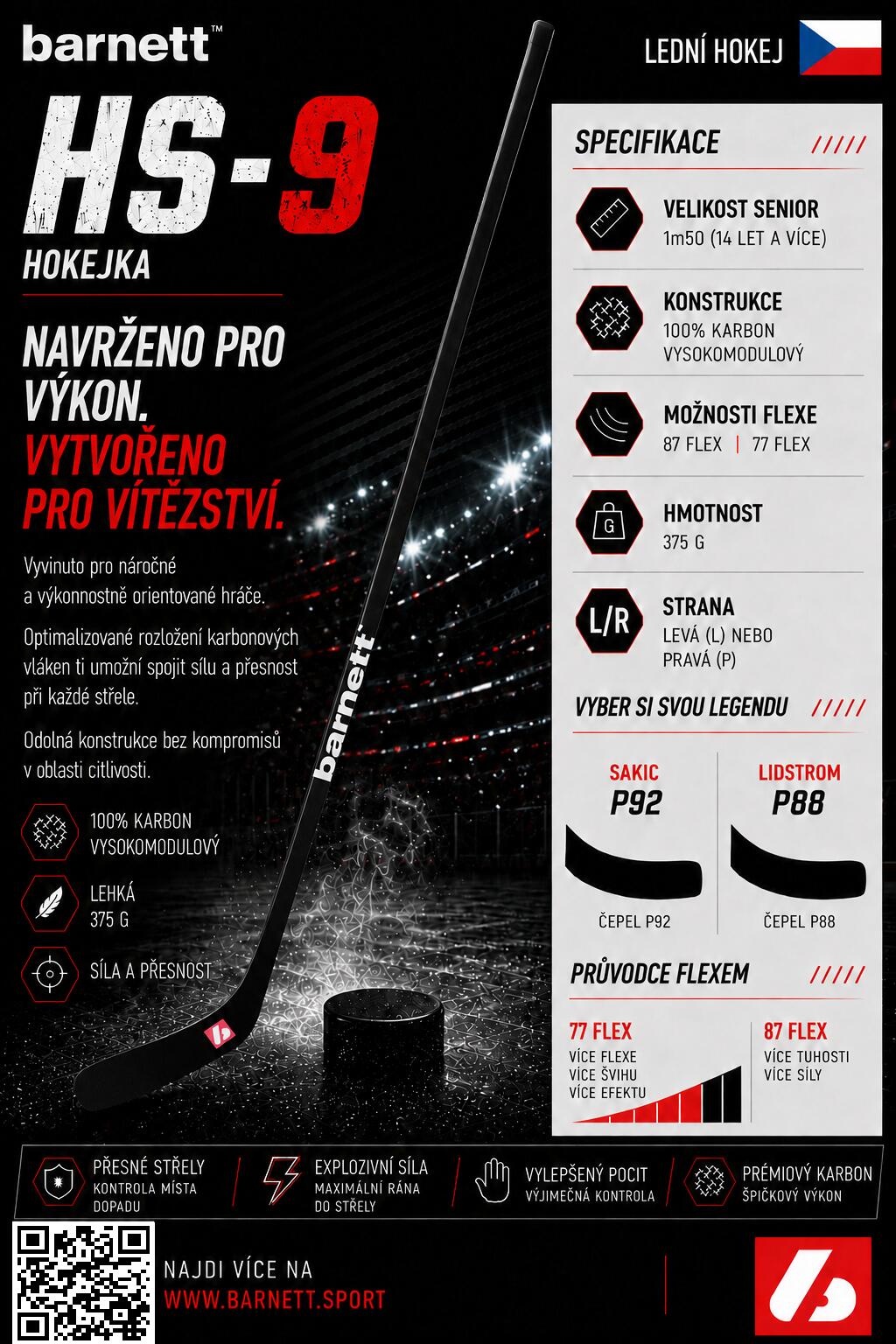HS-9 Crosse de hockey en carbone haut module 7/7