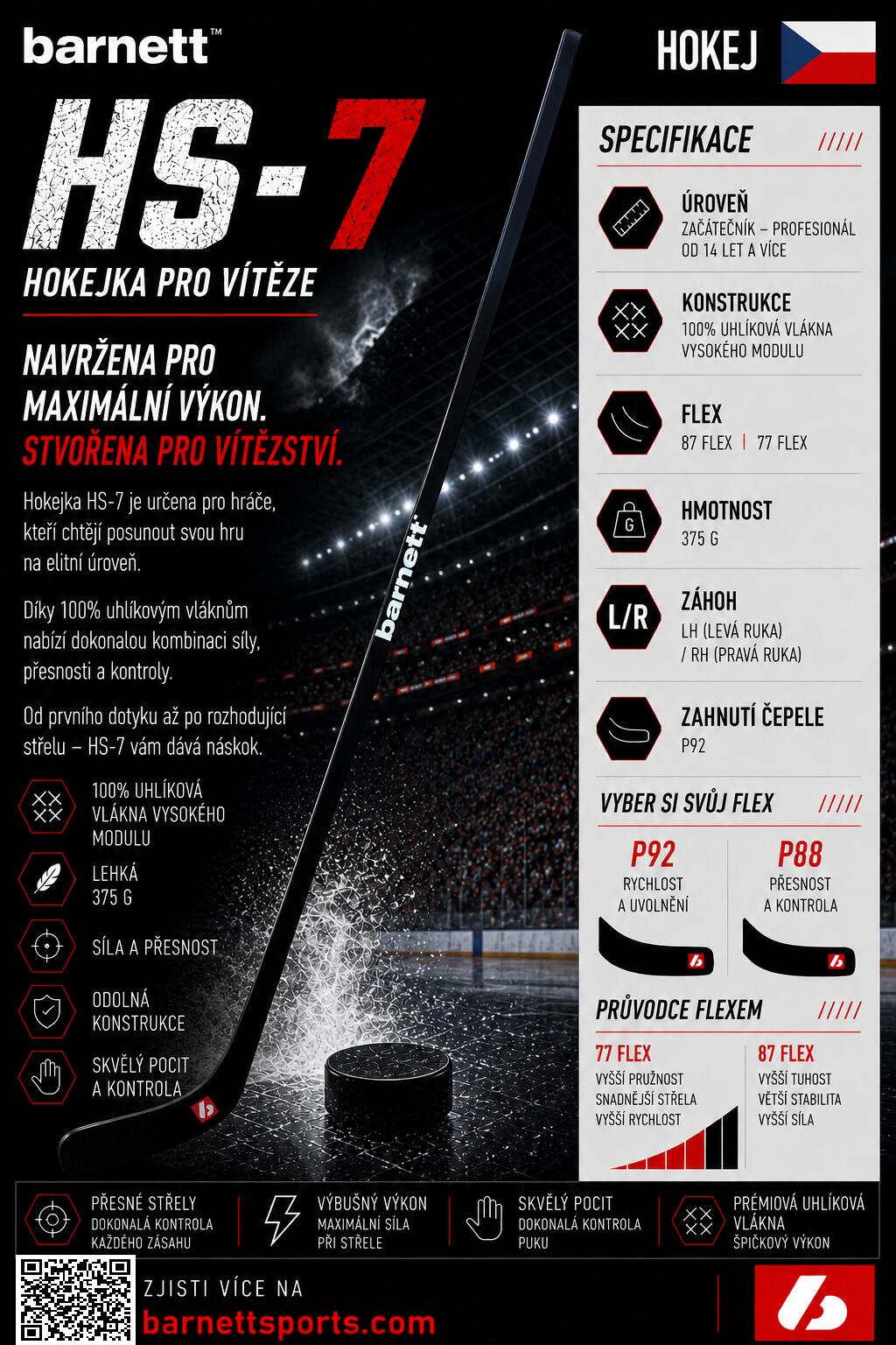 HS-7 Crosse de hockey en carbone 7/7