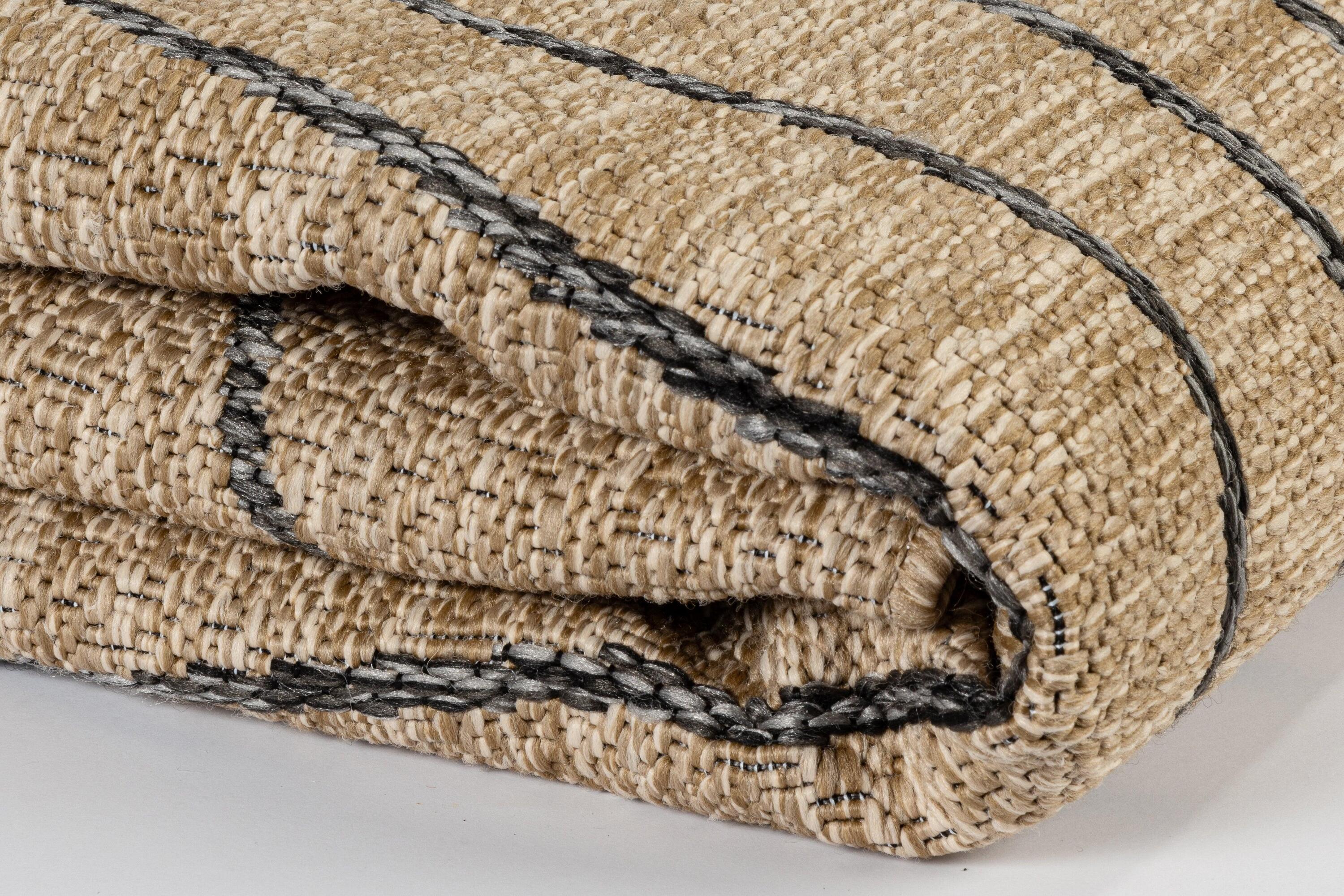 Buitentapijt 160x230 cm Bruin UV-bestendig opvouwbaar - Human Comfort Carros 4/7