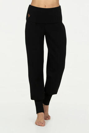 Pantalon de Yoga et Pilates Devi - Pantalon Aladdin ample confortable -Noir Onyx
