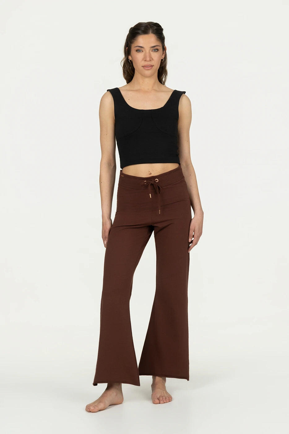 Pantalon de jogging, Yoga et Pilates et lounge Elun - Marron 4/5